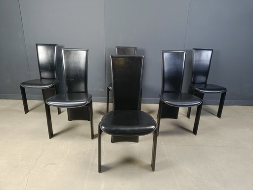 Chaises de salle à manger vintage par Pietro Costantini, 1980, ensemble de 6