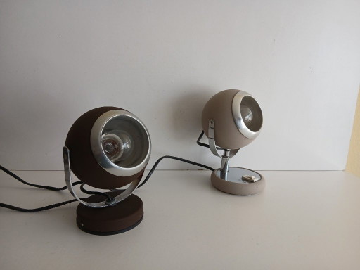 Eyeball Lampen – Vintage – 1970’s – tafellampen, Metal