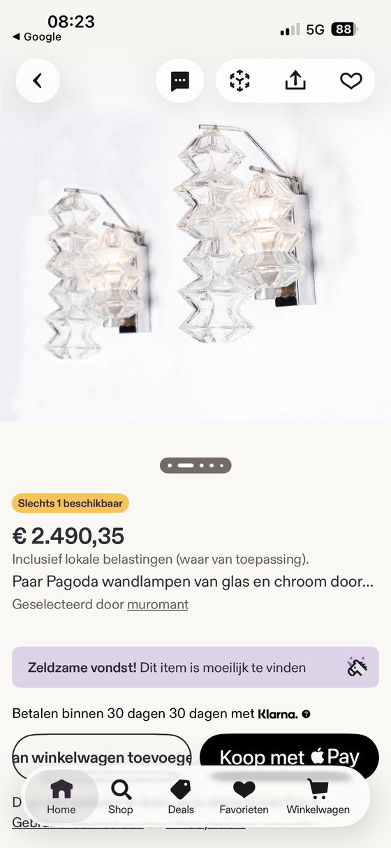 Image 1 of Iconic J.T. Kalmar "Pagoda" Chandelier A Masterpiece of Austrian Design from the 1960s