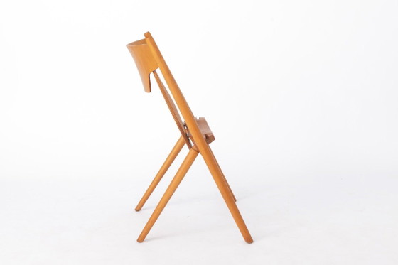 Vintage Hiller Folding Chair | German Beech Wood Chair | Space-Saving Mid-Century Design, 1970s (photo 8 of 12)