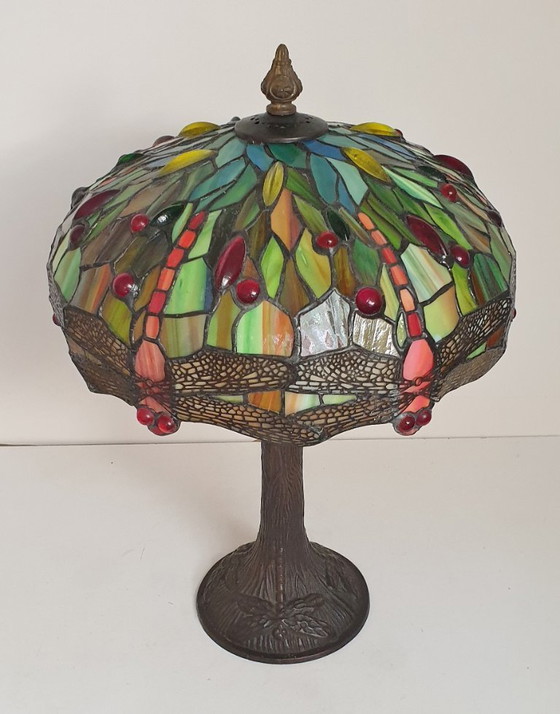 Image 1 of Tiffany table lamp 6 Dragonfly