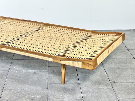 raro letto da giorno danese moderno in noce e canna disegnato da Ib Kofod Larsen – unknown, Letti da giorno (photo 3 of 11)
