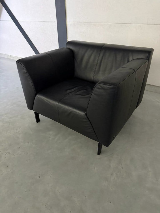 Rolf Benz Linea Poltrona - Pelle Nera – Poltrone, polished steel, Leather (photo 10 of 10)