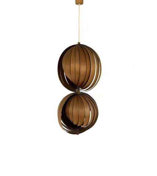 Lampe suspendue 'Moon' en bois, Hans Agne Jakobsson '60