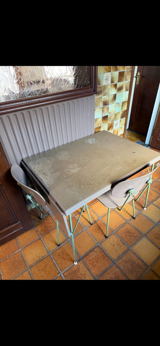 Image 1 of Rietveld Gispen 116 Stoelen Met Tafel