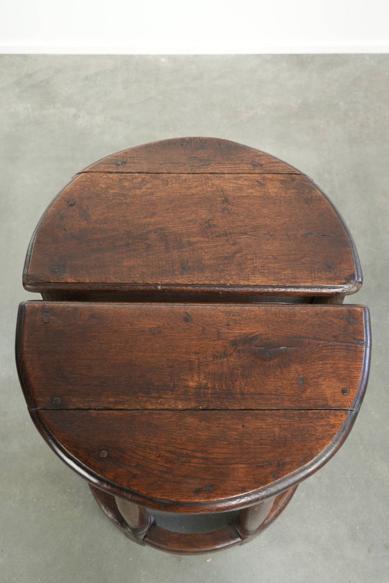 2x Unique Antique English Late 19th Century Side tables with a Great Rural Look – Wood (photo 6 of 11)