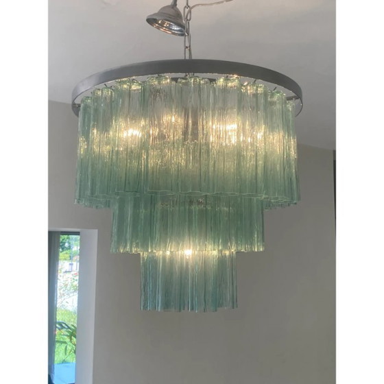 Image 1 of Lámpara de araña Tronchi estilo Murano verde moderno