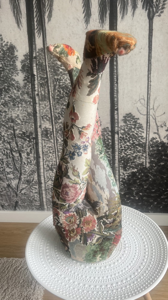 Unique Sculpture 66 Cm Artwork Women's Legs – Decorative Objects, Textile, Plastic (photo 7 of 7)