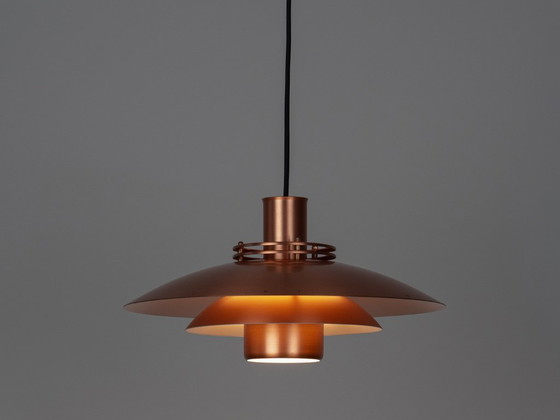 Vintage Copper Pendant Lamp by Form-Light, Danish Mid-Century Modern Lighting, 1960s Scandinavian Design (photo 3 of 11)