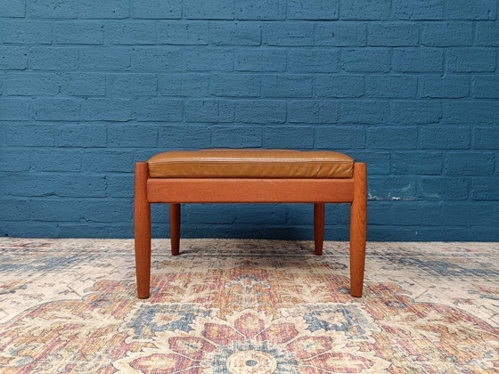 Image 1 of 2 poltrone di design vintage con 1 poggiapiedi, design danese, anni '60