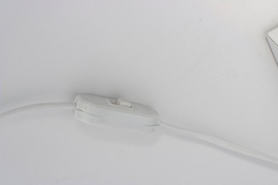 Image 1 of Paar weiße Nachttischlampen Elidus aus Metall, entworfen von Hans-Agne Jakobsson in den 1970er Jahren