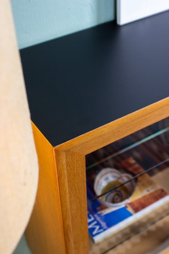 Image 1 of Vintage display cabinet, chest of drawers, sideboard, oak, Danish Mid Century