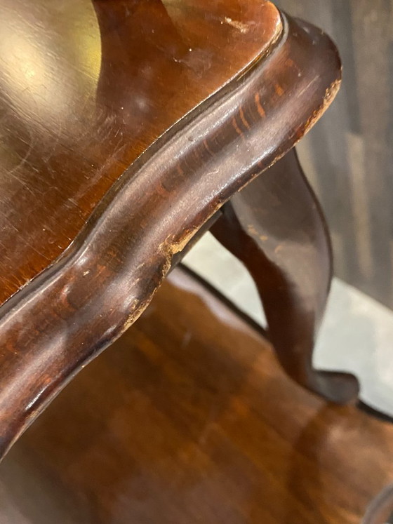 Image 1 of Ensemble de 3 tables basses gigognes rustiques style Louis XV 1950