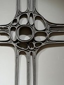 Brutalistische Wandverkleidung, aus Aluminium gegossen, 1970er Jahre