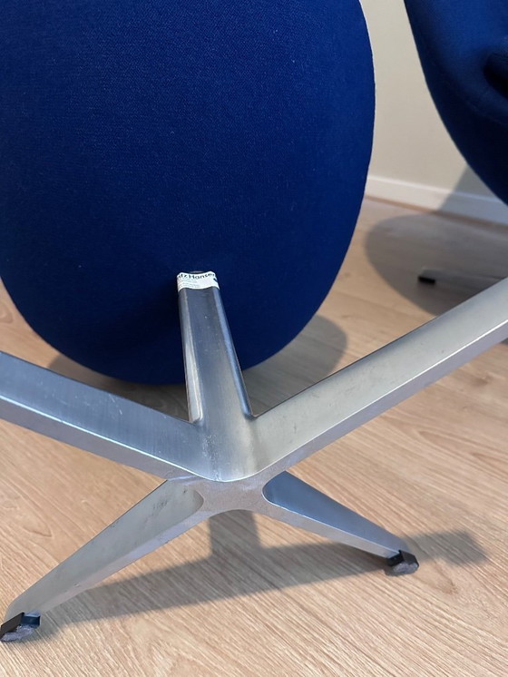 Image 1 of Fritz Hansen egg chair including footstool
