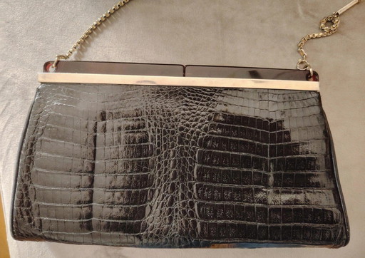 Borsa Vero Coccodrillo in vera pelle di coccodrillo vintage