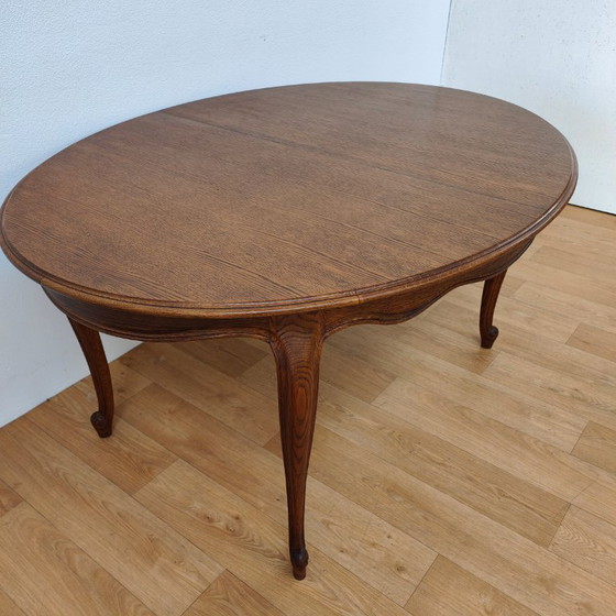 Image 1 of Oval vintage dining table dining room table extendable table