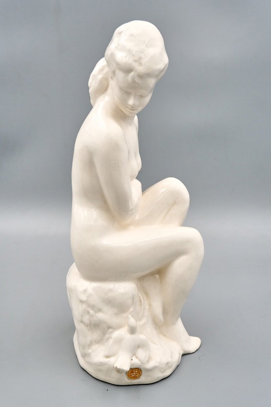 Ceramic Woman Figure, Jihokera Bechyně, 1986, Czechoslovakia – Sculpture (photo 9 of 19)
