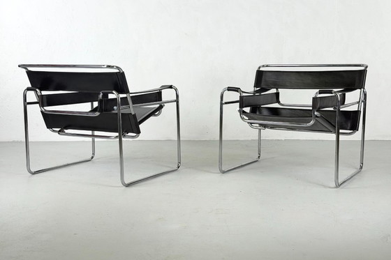Image 1 of Ein Paar Wassily-Sessel von Marcel Breuer für Gavina - 1960er Jahre