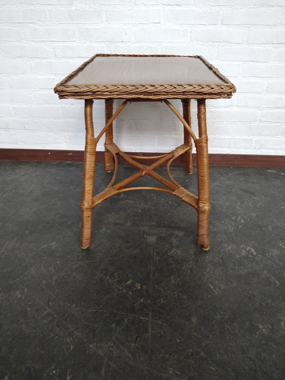 Image 1 of Rattan Table Vintage