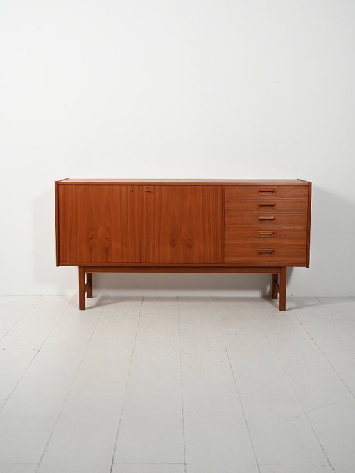 Scandinavian 1960s Sideboard with Projecting Handles
