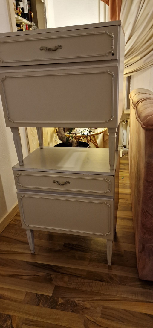 Vintage Chippendale Ladekastje Nachtkastje