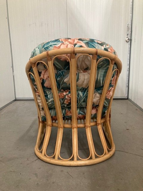 Image 1 of Rotan Bamboe loungeset, jaren 80