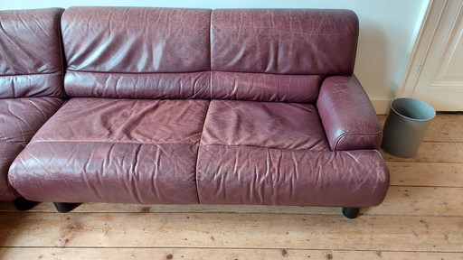 Vintage leather corner sofa De Sede DS18