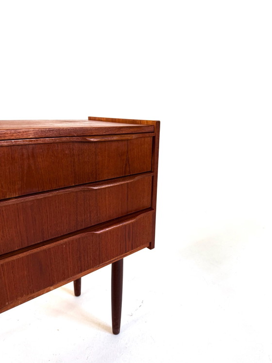 Cassettiera vintage danese in teak anni ‘60, Cassettiere, Legno, Marrone (foto 4 di 7)