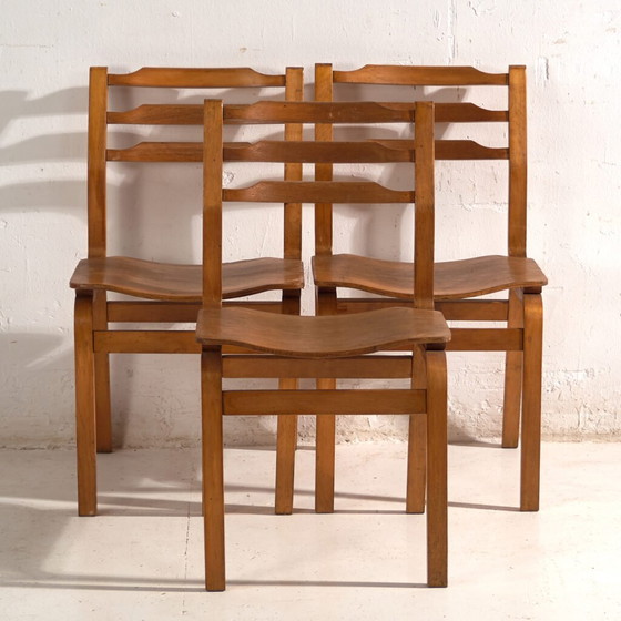 Chaises anciennes en hêtre et contreplaqué moulé – Europe Centrale, circa 1960 #S3 (photo 4 of 40)