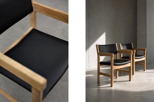 Chaises danoises en chêne, style Mid-Century Modern, par Hans J. Wegner pour Getama, années 1960, lot de 4