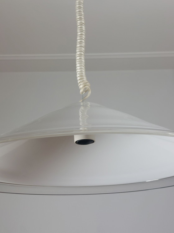 Image 1 of Vintage Mid Century Leucos Designer Deckenlampe Pendelleuchte Italien 