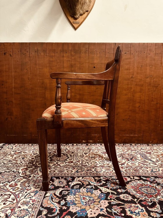 Tavolo da riunione classico inglese con sedie – Set da pranzo, Tessile, Legno (photo 20 of 23)