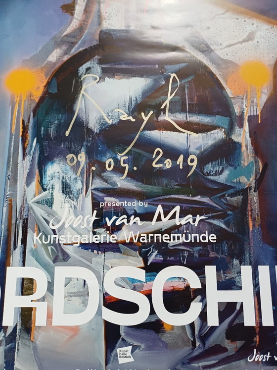 Rayk Goetze Nordschiff Póster de exposición firmado, Papel, Azul, Modern (foto 3 de 8)