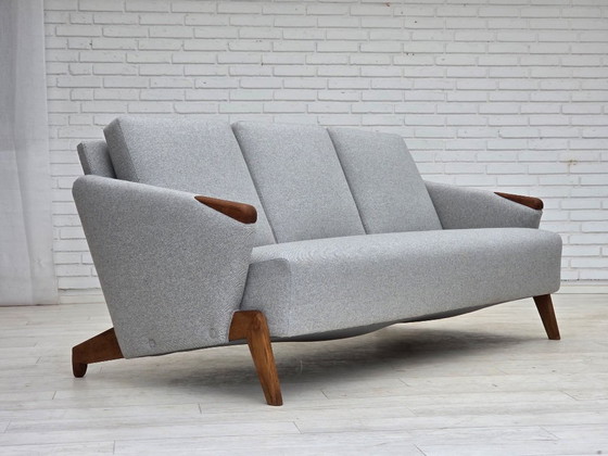 Image 1 of 1960s, Danish design by Arne Hovmand-Olsen, 3-seater sofa model 490, reupholstered.