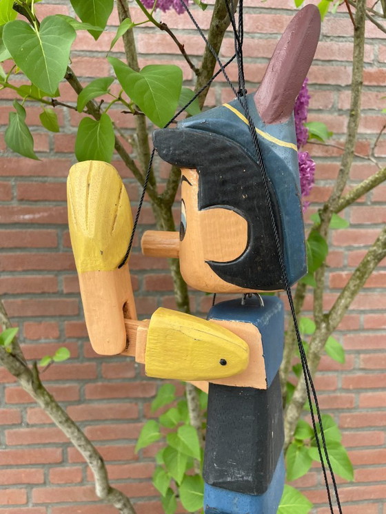 Image 1 of handgefertigte Holzpuppe „Pinocchio“, 61 cm