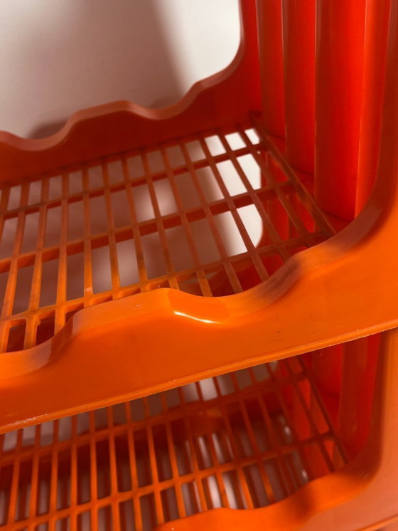 Image 1 of Zeldzaam flessenrek uit het ruimtetijdperk van Witzmann - designklassieker uit de jaren 60/70 Mid Century