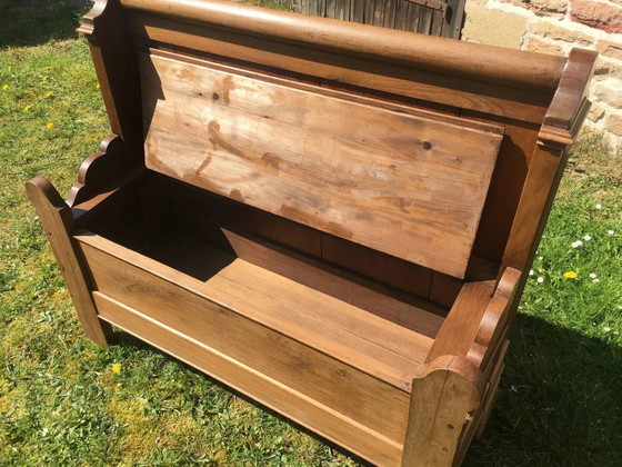 Oak and cherry chest bench – Benches, Vintage (photo 5 of 12)