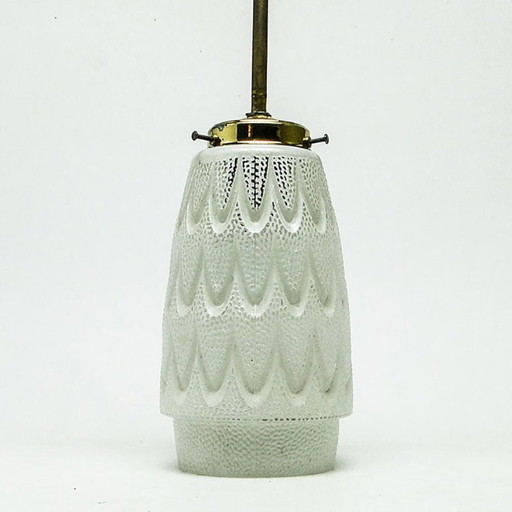 Postmodern Pendant Lamp From Polam, Poland, 1950s – hanglampen, Glass, Metal (photo 2 of 9)