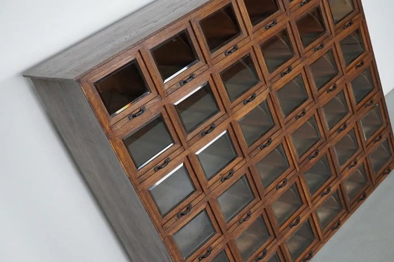 Image 1 of Mobiletto antico tedesco in rovere per merceria, anni '20/'30