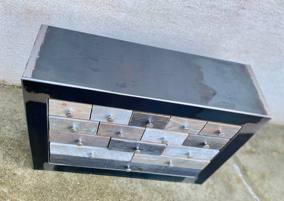 Image 1 of Cassettiera in metallo Loftboutik con 15 cassetti, anni 2010