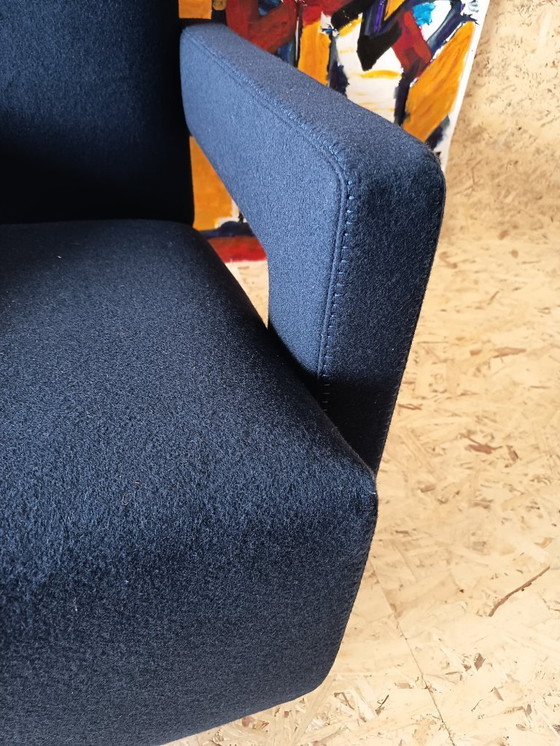 Image 1 of CASSINA Utrecht 637 armchair in Midnight BLUE Kvadrat wool by Gerrit Rietveld