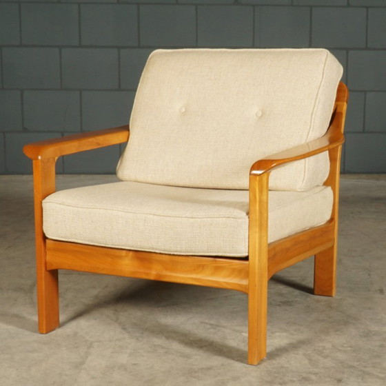 Vintage Danish Armchair – Walnut – 1960s – Textile (photo 7 of 12)
