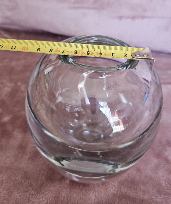 Image 1 of Leerdam Design Vase 1930s Signed Monogram Solid Glass