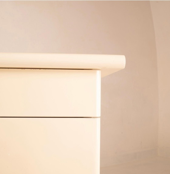 Paolo Piva Alanda Cassettiere Crema per B&B Italia 1970 – Wood, polished steel, Postmodern (photo 9 of 19)
