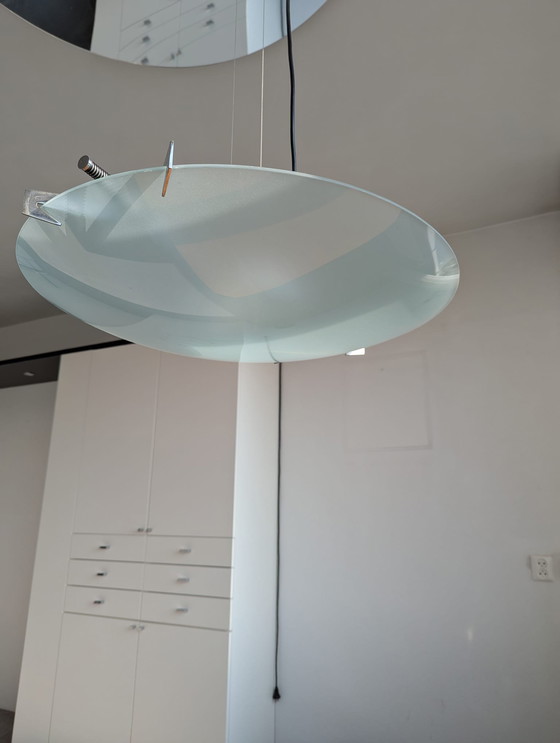 Image 1 of Vintage Spaceage Hanglamp Glas/Staal Arpyen