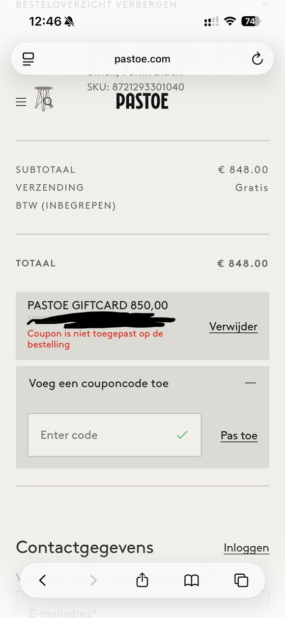 Image 1 of Pastoe IJhorst Beistelltisch – Klein – Feniks Plek – Neu im Karton – Ø 26 cm / H 31 cm