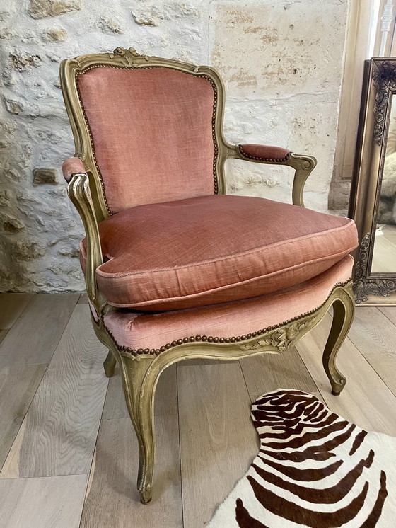 Image 1 of Paar Louis XV cabriolet fauteuils