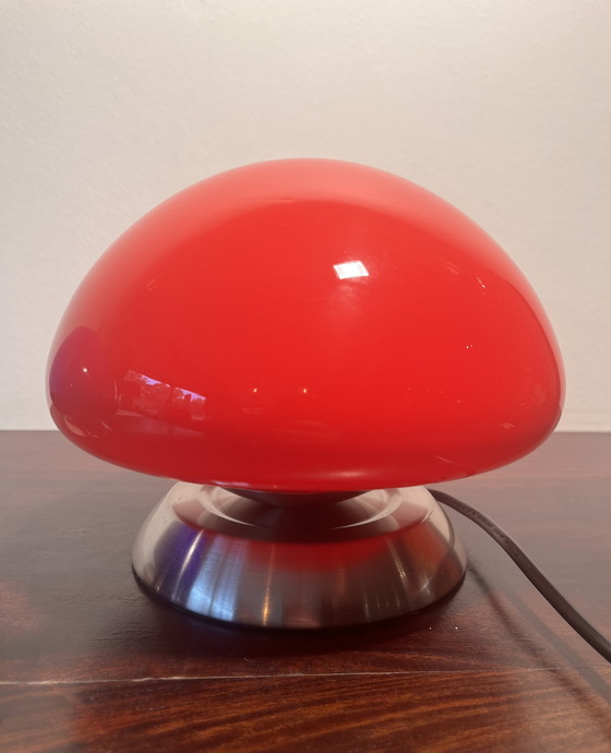 Image 1 of Linhai Junis Touch Mushroom Lamps Blue and Red