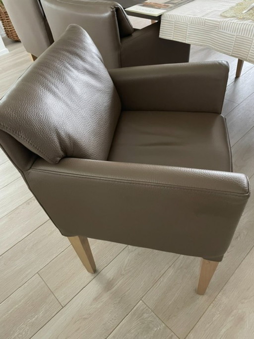 6 sillones de cuero de la prestigiosa marca de diseño alemana Hülsta.